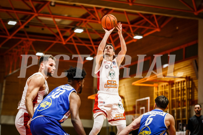 Basketball, Basketball Austria, Cup Final Four 2021/22 
Halbfinale 2, BC Vienna, Gmunden Swans, Bogic Vujosevic (5)