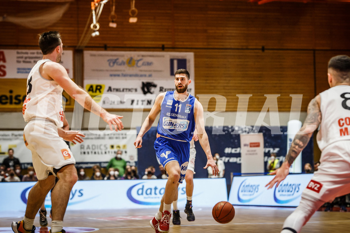 Basketball, Basketball Austria, Cup Final Four 2021/22 
Halbfinale 1, BBC Nord Dragonz, Oberwart Gunners, Ioannis Chatzinikolas (11)