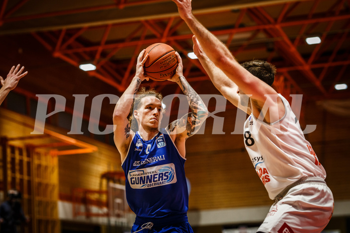 Basketball, Basketball Austria, Cup Final Four 2021/22 
Halbfinale 1, BBC Nord Dragonz, Oberwart Gunners, Travis Atson (4)