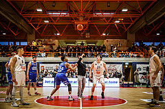 Basketball, Basketball Austria, Cup Final Four 2021/22 
Halbfinale 1, BBC Nord Dragonz, Oberwart Gunners, Ehrenaufwurf Energie Burgenland