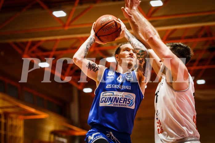 Basketball, Basketball Austria, Cup Final Four 2021/22 
Halbfinale 1, BBC Nord Dragonz, Oberwart Gunners, Travis Atson (4)