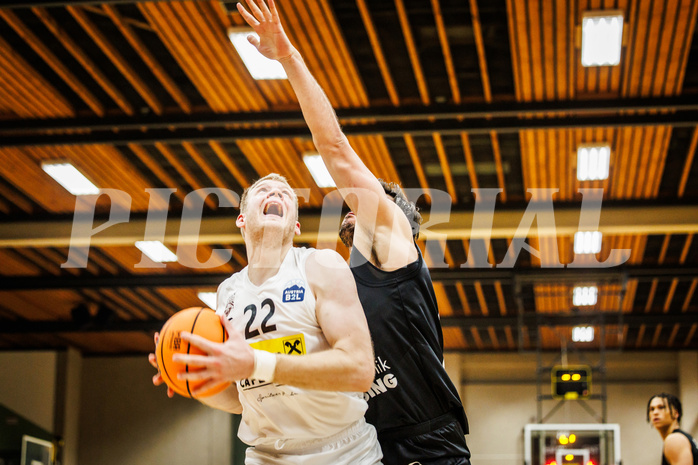 Basketball, Basketball Zweite Liga 2024/25, Grunddurchgang 13.Runde, Mattersburg Rocks, Güssing Blackbirds, Asdren Drew Koka (22)