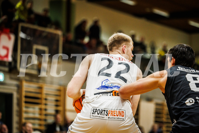 Basketball, Basketball Zweite Liga 2024/25, Grunddurchgang 13.Runde, Mattersburg Rocks, Güssing Blackbirds, Asdren Drew Koka (22)
