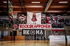 Basketball, 2.Bundesliga, Playoff HF Spiel 2, Mattersburg Rocks, Vienna D.C. Timberwolves, Rocks Block Choreographie