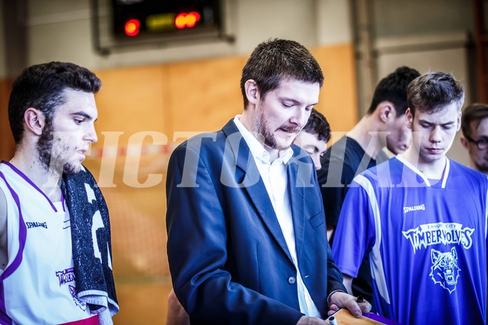 Basketball, 2.Bundesliga, Playoff HF Spiel 2, Mattersburg Rocks, Vienna D.C. Timberwolves, Hubert Schmidt (Headcoach)