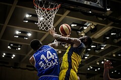 Basketball, ABL 2018/19, Grunddurchgang 18.Runde, UBSC Graz, Oberwart Gunners, C.J. Turman (4), Christopher Tawiah (14)