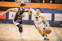 Basketball, Win2Day Superliga 2022/23, Grunddurchgang 8.Runde, Vienna Timberwolves, Gmunden Swans, Daniel Friedrich (6), Jakob Szkutta (10)