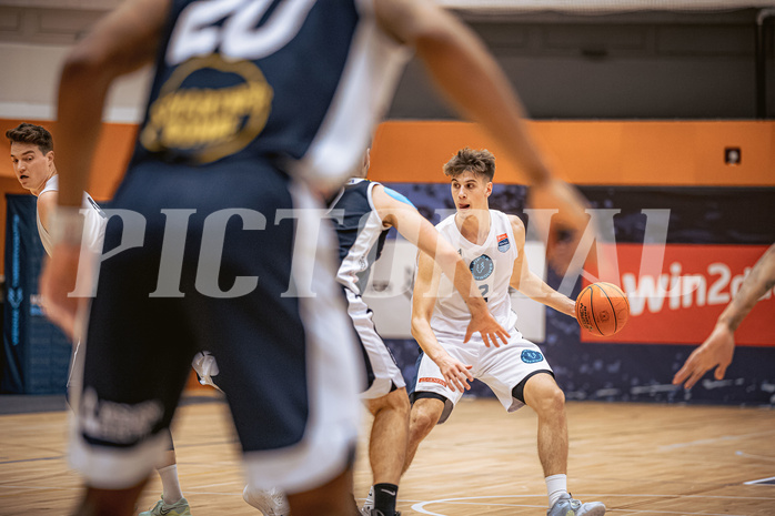 Basketball, Win2Day Superliga 2022/23, Grunddurchgang 8.Runde, Vienna Timberwolves, Gmunden Swans, Jakob Lohr (12)