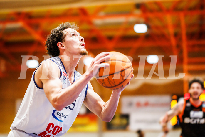 Basketball, win2day Basketball Superliga 2023/224, 5.Qualifikationsrunde, BBC Nord Dragonz, Fürstenfeld Panthers, Lukas Hahn (25)