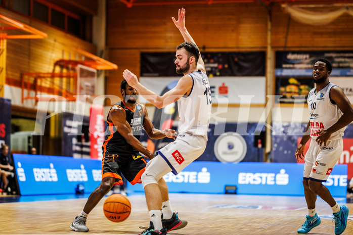 Basketball, win2day Basketball Superliga 2023/224, 5.Qualifikationsrunde, BBC Nord Dragonz, Fürstenfeld Panthers, Hegel Mitchell Augustin (17)