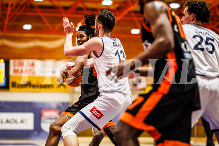 Basketball, win2day Basketball Superliga 2023/224, 5.Qualifikationsrunde, BBC Nord Dragonz, Fürstenfeld Panthers, Alonzo Campbell (9)