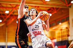 Basketball, win2day Basketball Superliga 2023/224, 5.Qualifikationsrunde, BBC Nord Dragonz, Fürstenfeld Panthers, Lukas Hahn (25)