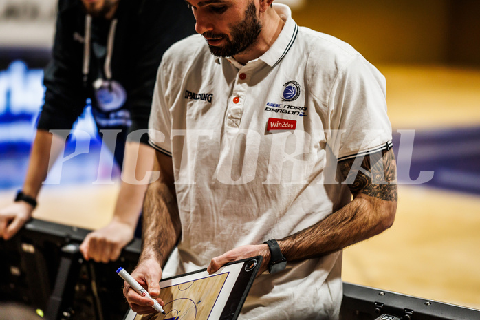 Basketball, win2day Basketball Superliga 2023/224, 5.Qualifikationsrunde, BBC Nord Dragonz, Fürstenfeld Panthers, Felix Jambor (Head Coach)