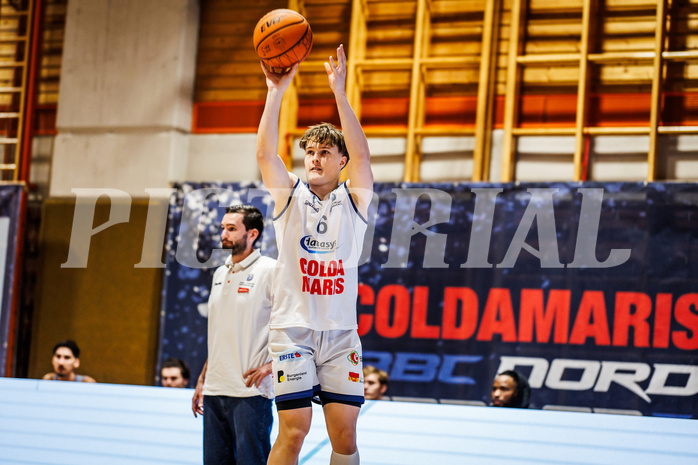 Basketball, win2day Basketball Superliga 2023/224, 5.Qualifikationsrunde, BBC Nord Dragonz, Fürstenfeld Panthers, Valentin Pasterk (6)