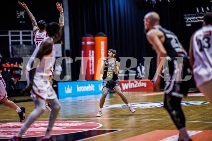 Basketball, Win2Day Superliga 2024/25, Grunddurchgang 17.Runde, BC Vienna, Flyers Wels, Elvir Jakupovic (21)