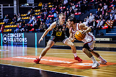 Basketball, Win2Day Superliga 2024/25, Grunddurchgang 17.Runde, BC Vienna, Flyers Wels, Gavrilo Tepic (4), Mustafa Hassan Zadeh (5)