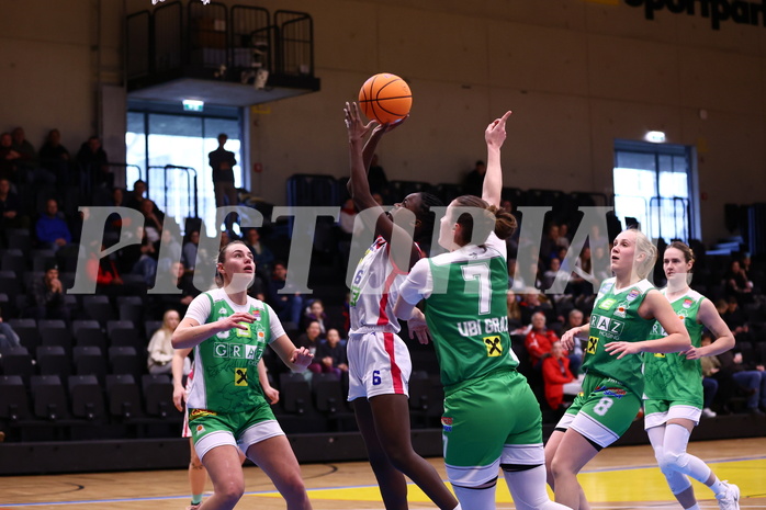 12.01.2025, Graz, Raiffeisen Sportpark, Basketball Damen Superliga 2024/25, Grunddurchgang, 11.Runde, UBSC Graz - UBI Graz,  