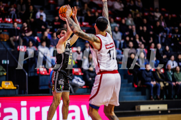 Basketball, Win2Day Superliga 2024/25, Grunddurchgang 17.Runde, BC Vienna, Flyers Wels, Elvir Jakupovic (21)