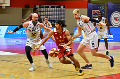 Basketball Superliga 2020/21, Grunddurchgang 8. Runde Flyers Wels vs. BC Vienna, Christian Von Fintel (27), Alex Robinson (8), Tomas Rimsa (13),


