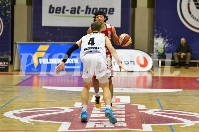 Basketball Superliga 2020/21, Grunddurchgang 8. Runde Flyers Wels vs. BC Vienna, Alex Robinson (8),Jan Raszdevsek (4),

