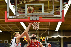 Basketball Superliga 2020/21, Grunddurchgang 8. Runde Flyers Wels vs. BC Vienna, Tomas Rimsa (13), Anton Shoutvin (10), Davor Lamesic (7), Jason Detrick (19),


