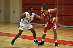 Basketball Superliga 2020/21, Grunddurchgang 8. Runde Flyers Wels vs. BC Vienna, Austen Awosika (1), Richaud Pack (4),

