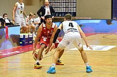 Basketball Superliga 2020/21, Grunddurchgang 8. Runde Flyers Wels vs. BC Vienna, Alex Robinson (8), Jan Raszdevsek (4)


