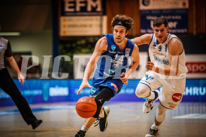 Basketball, bet-at-home Basketball Superliga 2021/22, Grunddurchgang Runde 14, Oberwart Gunners, Vienna D.C. Timberwolves, Peter Hofbauer (14)