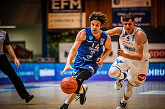 Basketball, bet-at-home Basketball Superliga 2021/22, Grunddurchgang Runde 14, Oberwart Gunners, Vienna D.C. Timberwolves, Peter Hofbauer (14)