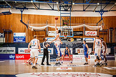 Basketball, bet-at-home Basketball Superliga 2021/22, Grunddurchgang Runde 14, Oberwart Gunners, Vienna D.C. Timberwolves, Tyler Creammer (10)