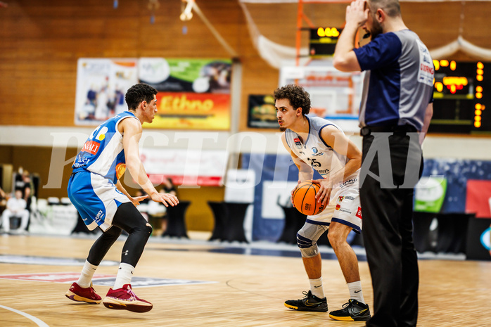Basketball, win2day Basketball Superliga 2023/224, 09. Qualifikationsrunde, BBC Nord Dragonz, Oberwart Gunners, Lukas Hahn (25)