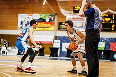 Basketball, win2day Basketball Superliga 2023/224, 09. Qualifikationsrunde, BBC Nord Dragonz, Oberwart Gunners, Lukas Hahn (25)
