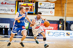 Basketball, win2day Basketball Superliga 2023/224, 09. Qualifikationsrunde, BBC Nord Dragonz, Oberwart Gunners, Petar Cosic (3)