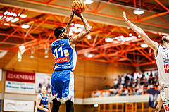 Basketball, win2day Basketball Superliga 2023/224, 09. Qualifikationsrunde, BBC Nord Dragonz, Oberwart Gunners, Derrek Brooks Jr. (11)