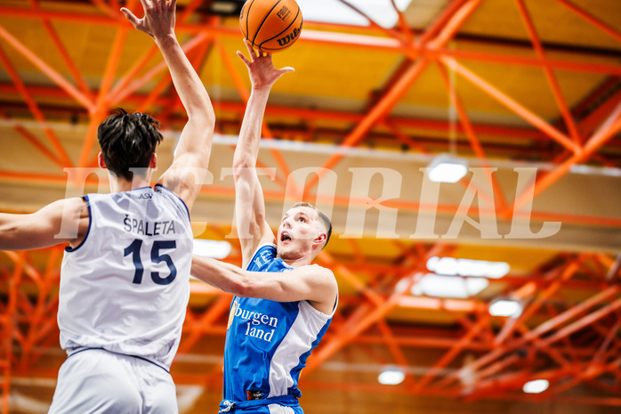 Basketball, win2day Basketball Superliga 2023/224, 09. Qualifikationsrunde, BBC Nord Dragonz, Oberwart Gunners, Edi Patekar (9)
