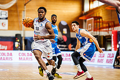 Basketball, win2day Basketball Superliga 2023/224, 09. Qualifikationsrunde, BBC Nord Dragonz, Oberwart Gunners, Austen Awosika (10)