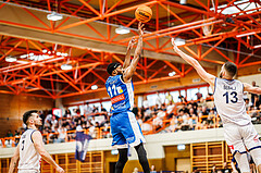 Basketball, win2day Basketball Superliga 2023/224, 09. Qualifikationsrunde, BBC Nord Dragonz, Oberwart Gunners, Derrek Brooks Jr. (11)