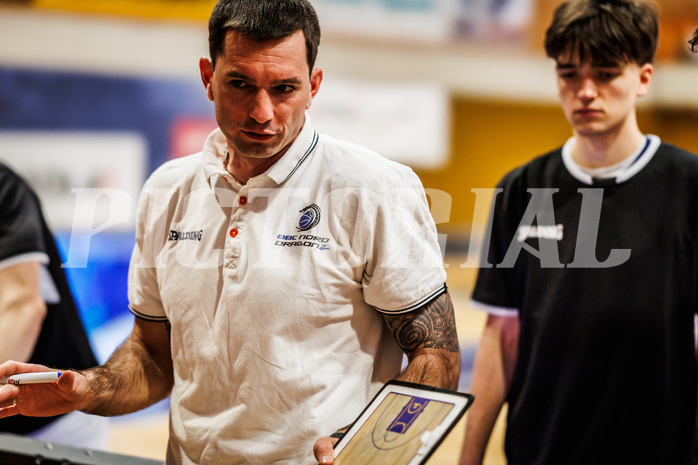 Basketball, win2day Basketball Superliga 2023/224, 09. Qualifikationsrunde, BBC Nord Dragonz, Oberwart Gunners, Felix Jambor (Head Coach)
