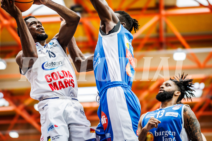 Basketball, win2day Basketball Superliga 2023/224, 09. Qualifikationsrunde, BBC Nord Dragonz, Oberwart Gunners, Austen Awosika (10)