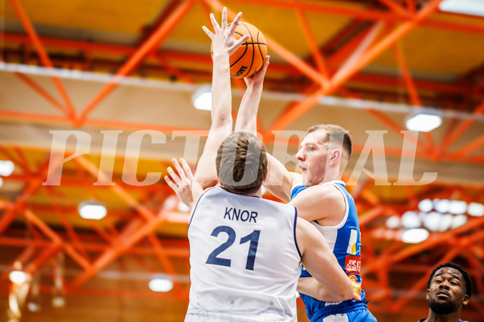 Basketball, win2day Basketball Superliga 2023/224, 09. Qualifikationsrunde, BBC Nord Dragonz, Oberwart Gunners, Edi Patekar (9)