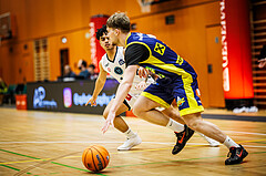 Basketball, Basketball Zweite Liga 2024/25, Grunddurchgang 17.Runde, Vienna Timberwolves, Future Team Steiermark, Dean-Leon Cantor (19), Alan Derado (7)