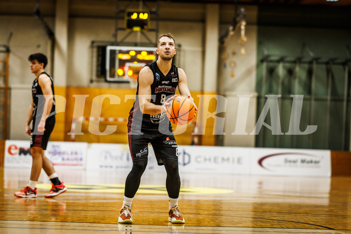 Basketball, Basketball Zweite Liga 2024/25, Grunddurchgang 17.Runde, Mattersburg Rocks, Mistelbach Mustangs, Jan Kozina (8)