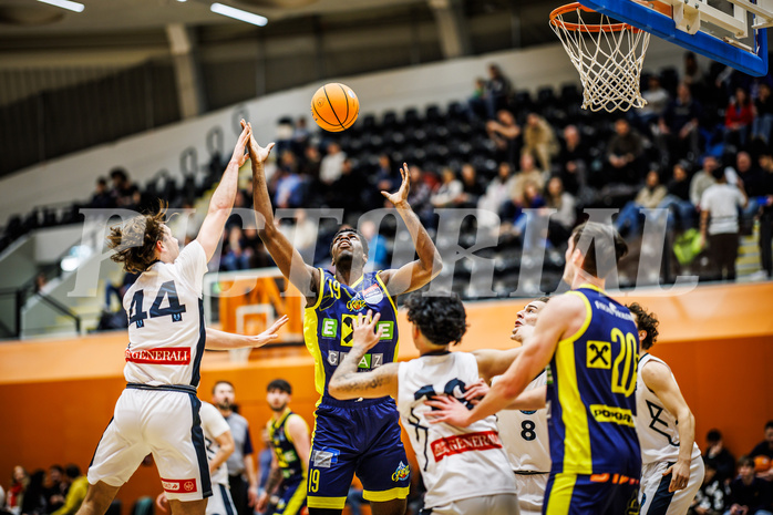 Basketball, Basketball Zweite Liga 2024/25, Grunddurchgang 17.Runde, Vienna Timberwolves, Future Team Steiermark, Ivor Kuresevic (44), Simon Okoro (19)