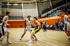 Basketball, Basketball Zweite Liga 2024/25, Grunddurchgang 17.Runde, Vienna Timberwolves, Future Team Steiermark, Corneluis Stubenvoll (15), Moritz Gauster (9)