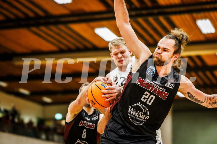 Basketball, Basketball Zweite Liga 2024/25, Grunddurchgang 17.Runde, Mattersburg Rocks, Mistelbach Mustangs, Asdren Drew Koka (22)