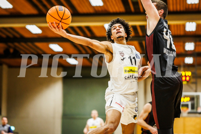 Basketball, Basketball Zweite Liga 2024/25, Grunddurchgang 17.Runde, Mattersburg Rocks, Mistelbach Mustangs, Yann Grandperret (11)
