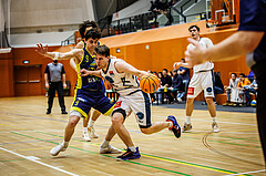 Basketball, Basketball Zweite Liga 2024/25, Grunddurchgang 17.Runde, Vienna Timberwolves, Future Team Steiermark, Moritz Gauster (9), Jonas John (99)