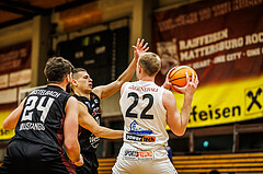 Basketball, Basketball Zweite Liga 2024/25, Grunddurchgang 17.Runde, Mattersburg Rocks, Mistelbach Mustangs, Asdren Drew Koka (22)