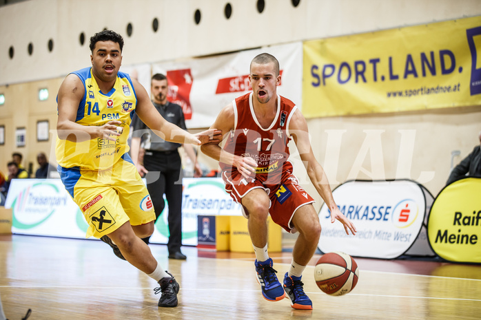 Basketball, Admiral Basketball Superliga 2019/20, Grunddurchgang 18.Runde, SKN St. Pölten Basketball, Traiskirchen Lions, Oscar Schmit (17)