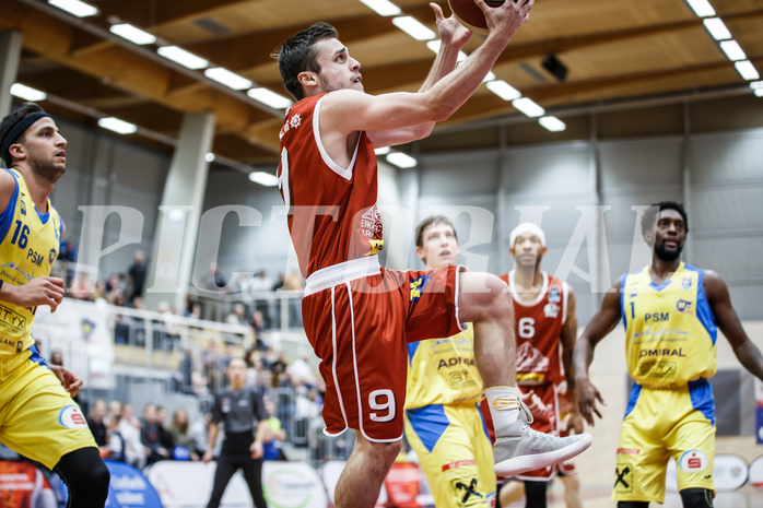 Basketball, Admiral Basketball Superliga 2019/20, Grunddurchgang 18.Runde, SKN St. Pölten Basketball, Traiskirchen Lions, Paul Isbetcherian (9)